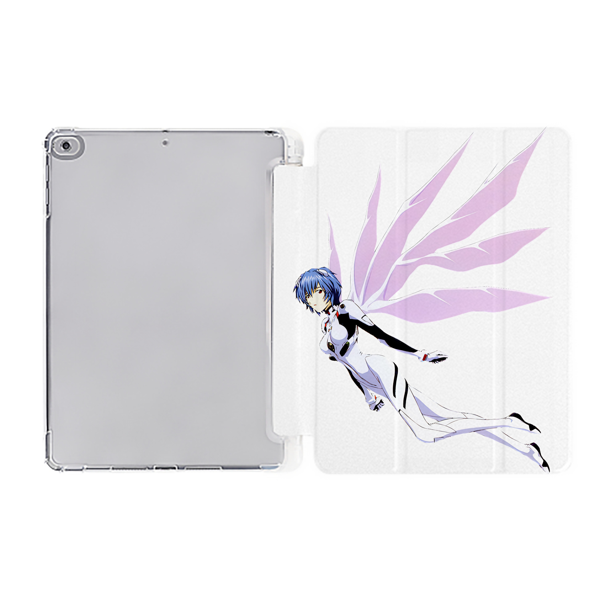（画像用） EVA 新世紀エヴァンゲリオン IPad ケース ペン収納付き 三つ折りスタンド PUレザー×シリコン 対応機種9.5/10.5/10.9インチ